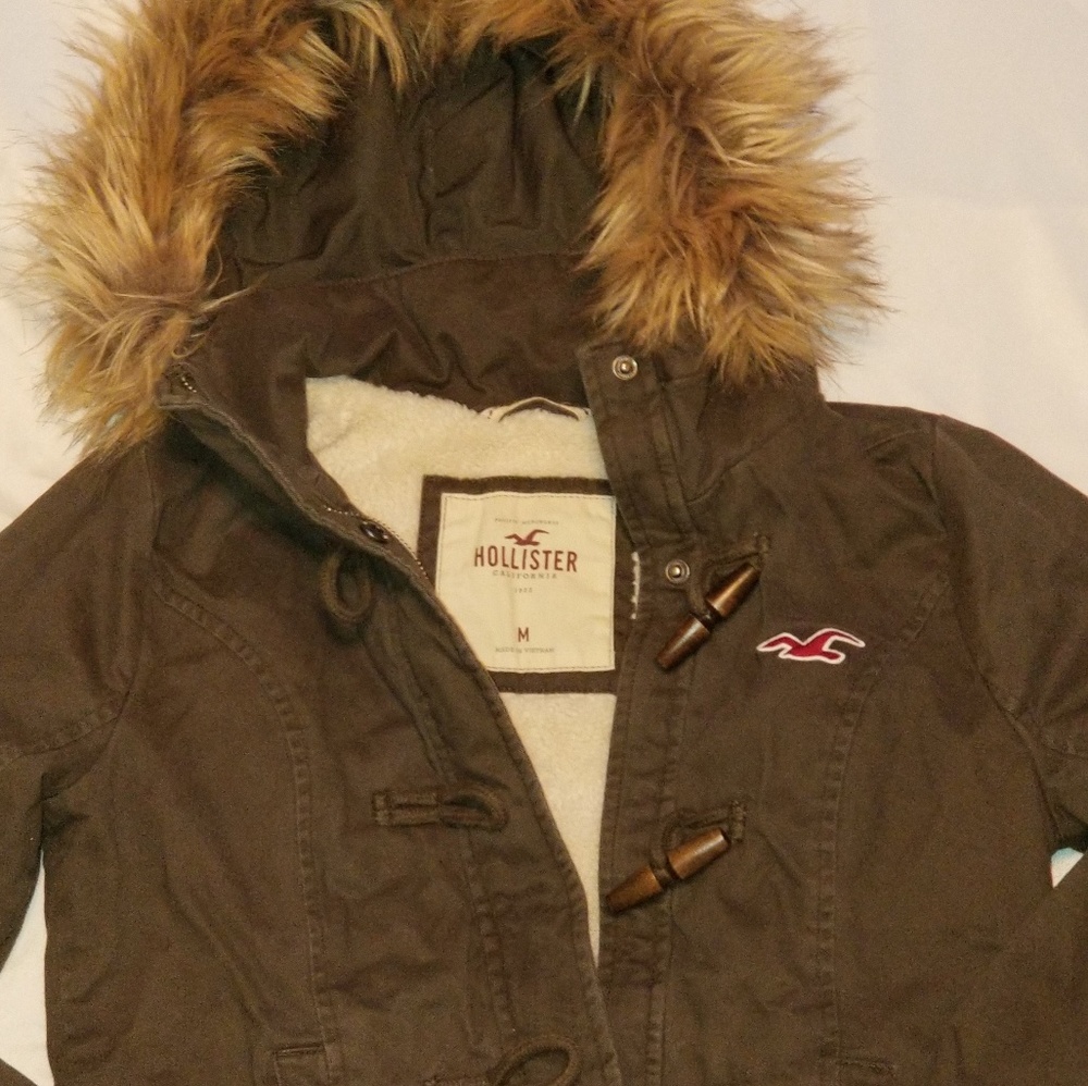 Hollister Olive Green Bomber Jacket Size Medium